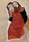 Egon Schiele Two Girls painting